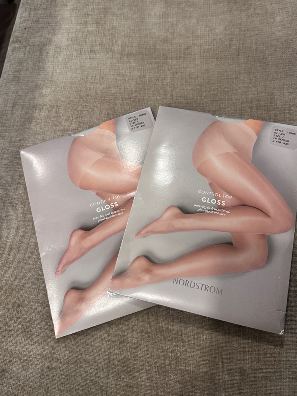 Nordstrom Gloss Sheer Control Top Tights - Light Nude